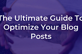 The Ultimate Guide to Optimize Your Blog Posts