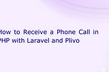 How to Receive a Phone Call in PHP with Laravel and Plivo