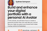 Build and enhance your digital portfolio with a personal AI Avatar