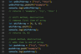 Destructive vs Non-Destructive Array Methods with Javascript