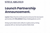 Launch Partnership Announcement.