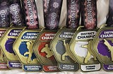 A collection of Zack’s Taekwondo competition medals