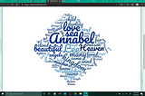 Wordcloud- Annabel Lee