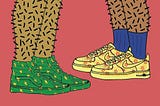 body hair illustration by Pakistani artist. ‘Girls who fashion’ by Ayqa Khan.