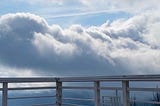 picture of clouds above a mountain range