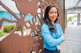 Serena Nik-Zainal outside the Addenbrooke’s Treatment Centre