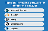 Top 5 3D Rendering Software for Professionals in 2025