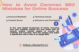 How To Avoid Common SEO Mistakes For Online Success