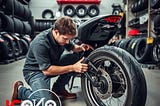 reparación de neumáticos de moto