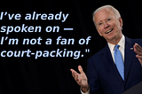 Why does Joe Biden refuse to denounce packing the SCOTUS?