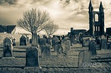 St Andrews Cathedral Graveyard in Scotland