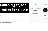 How to get json data from url in android studio