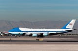 Air Force One on Takeoff Roll at Las Vegas Airport