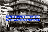 Did Meru County collect Sh540 million in the 2018/2019 financial year?