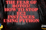 The Fear Of Boto3! How To Stop EC2 Instances Using Python