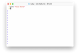 “Hello, World” in Ruby