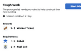 Blockobot New Weekly Missions with Worker Ticket Reward