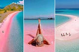 Pink Beach, Komodo Island, Indonesia.