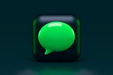 3d green chat bubble