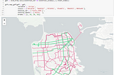 Python for GTFS: Line frequencies in a map