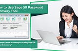 Reset Manager password in Sage 50