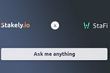 AMA (ask me anything) of StaFi (Staking Finance) with Stakely.io