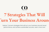 Infographic highlighting a blog title with a subtext on turning your business around.