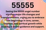 55555 Angel Number Meaning in Love, Career and Manifestation