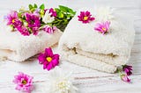 maxoshine microfiber bath towels with some flowers