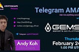 AMA RECAP : CRYPTOSCAPE x GEMS
Venue : CRYPT0SCAPE
Date : 24 FEB 2022
Time : 01:00 PM UTC.