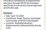 META- AI- Recognition for sharing innovative concepts to learn Trigonometry at an ease.