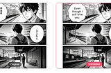 Comparison of Japanese manga page and its Korean translation, showing high-quality bubble detection and background restoration.