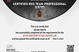 CRTP Exam Review