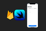 Firebase and SwiftUI logo with an iPhone login page