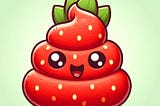 Poop #144.Meet Strawpoopery, the sweet yet stinky hero who saved the Fruit Kingdom from rogue fruit