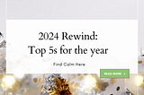 2024 Rewind: Top 5s for the year