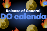 Release of General IDO calendar: note to crypto fans