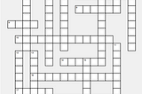 A Crossword Puzzle to Fix Your Productivity Crisis By the Time Your Hiding in the Bathroom Break…