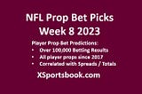 NFL Same Game Parlay Week 8