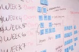 white-board-with-weeks-and-blue-post-it-tasks.
