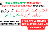 Election Commission of Pakistan - ECP Jobs 2023