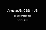 AngularJS: CSS in JS