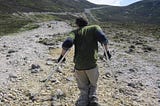 The author, ascending Croagh Patrick, in County Mayo, Ireland, in 2010.