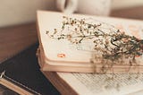 flowers on a book