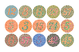 Image of circles with numbers to note the classical Color Vision Deficiency test