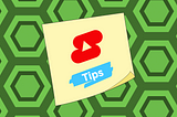 A sticker shows YouTube tips. — The YT Shorts icon is representative of mobile apps