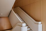 A staircase in Apple Park.