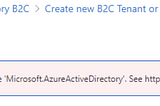 The subscription is not registered to use namespace ‘Microsoft.AzureActiveDirectory’