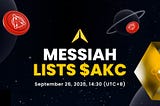 AKC Will Be Listed on Messiah Exchange on September 26, 2025