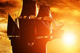 Ancient Pirate Ship Sailing by Michal Collection on Canva Pro